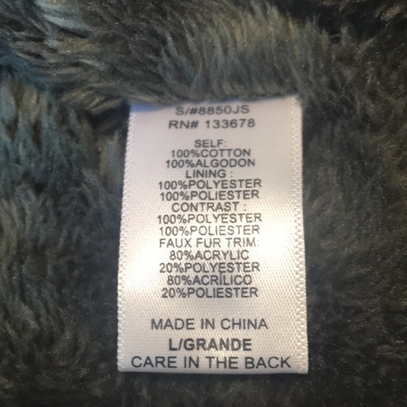 LOVE TREE camouflage greens hooded cotton/ polyester/acrylic lined jacket - Picture 3 of 12